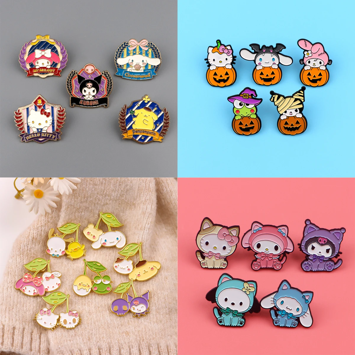 Mix Wholesaler Fashion Jewelry Accessories Enamel Pins Kawaii Angle Cartoon Brooches For Clothing Backpack Lapel Badges Gifts