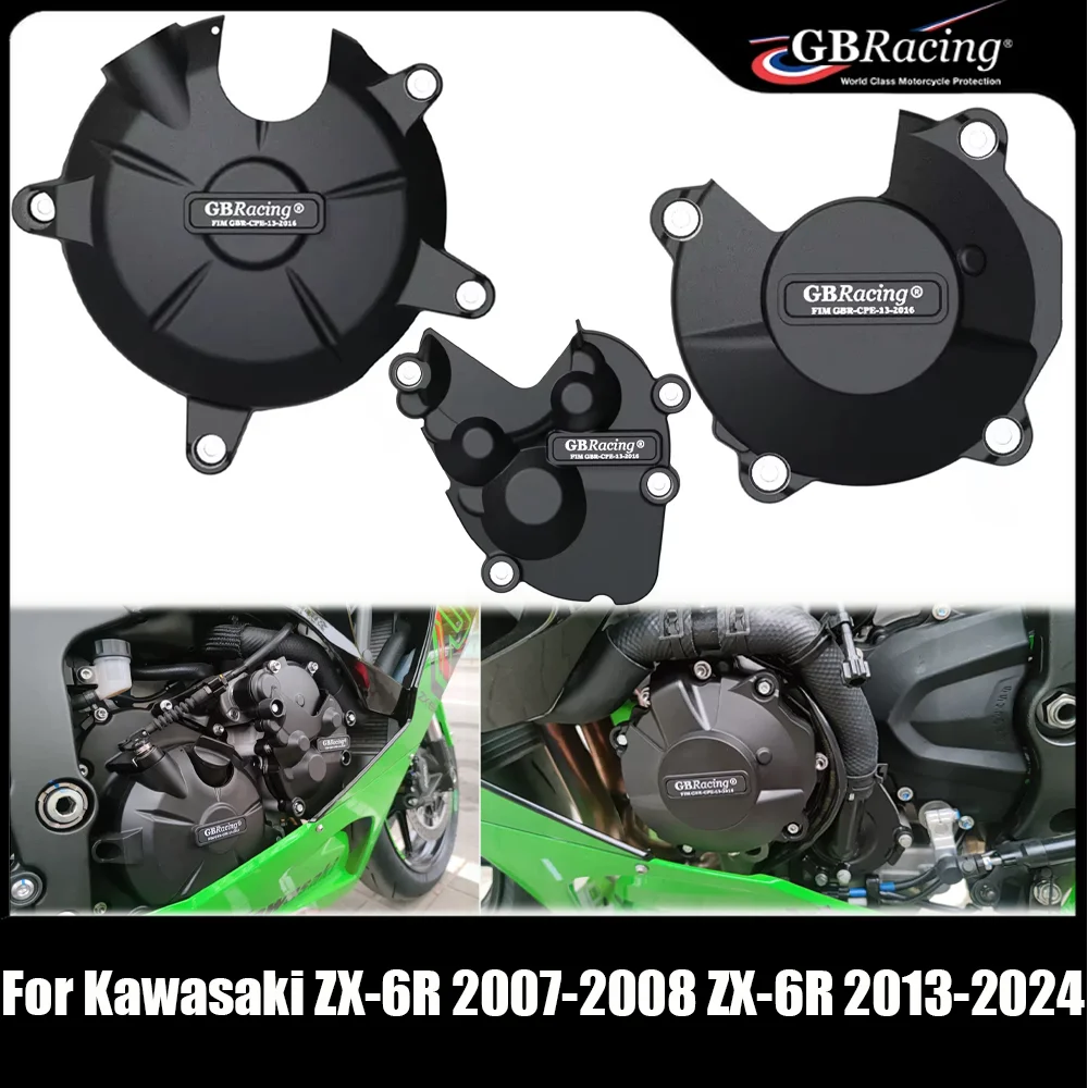 

GBRacing For Kawasaki Z900 ZX-6R 2007-2008 ZX-6R 2013-2024 Motorcycle Engine Cover Clutch Cover Protection Set Accessories