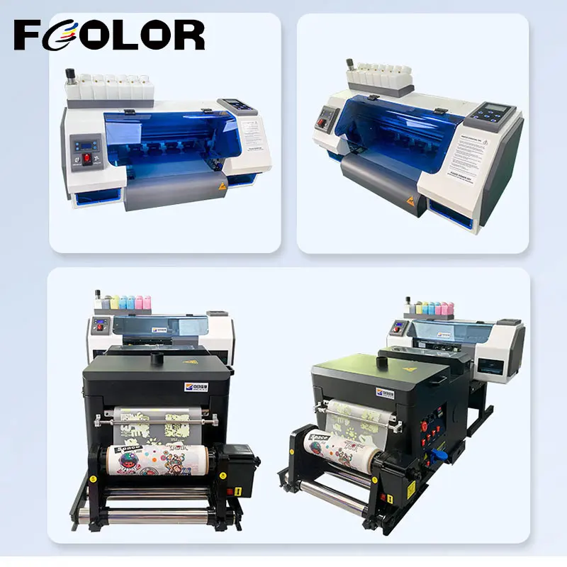 30cm NEW Roll Dual XP600 head DTF Printer with 30cm New Powder Shaker Dryer Heat Transfer Machine For Paper Clothing Printing