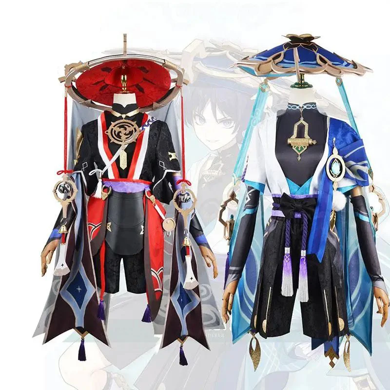 Cosplay Scaramouche fantasia para homens e mulheres, peruca Kunikuzushi Wanderer, conjunto uniforme Balladeer, roupa de jogo anime, terno Comic Con