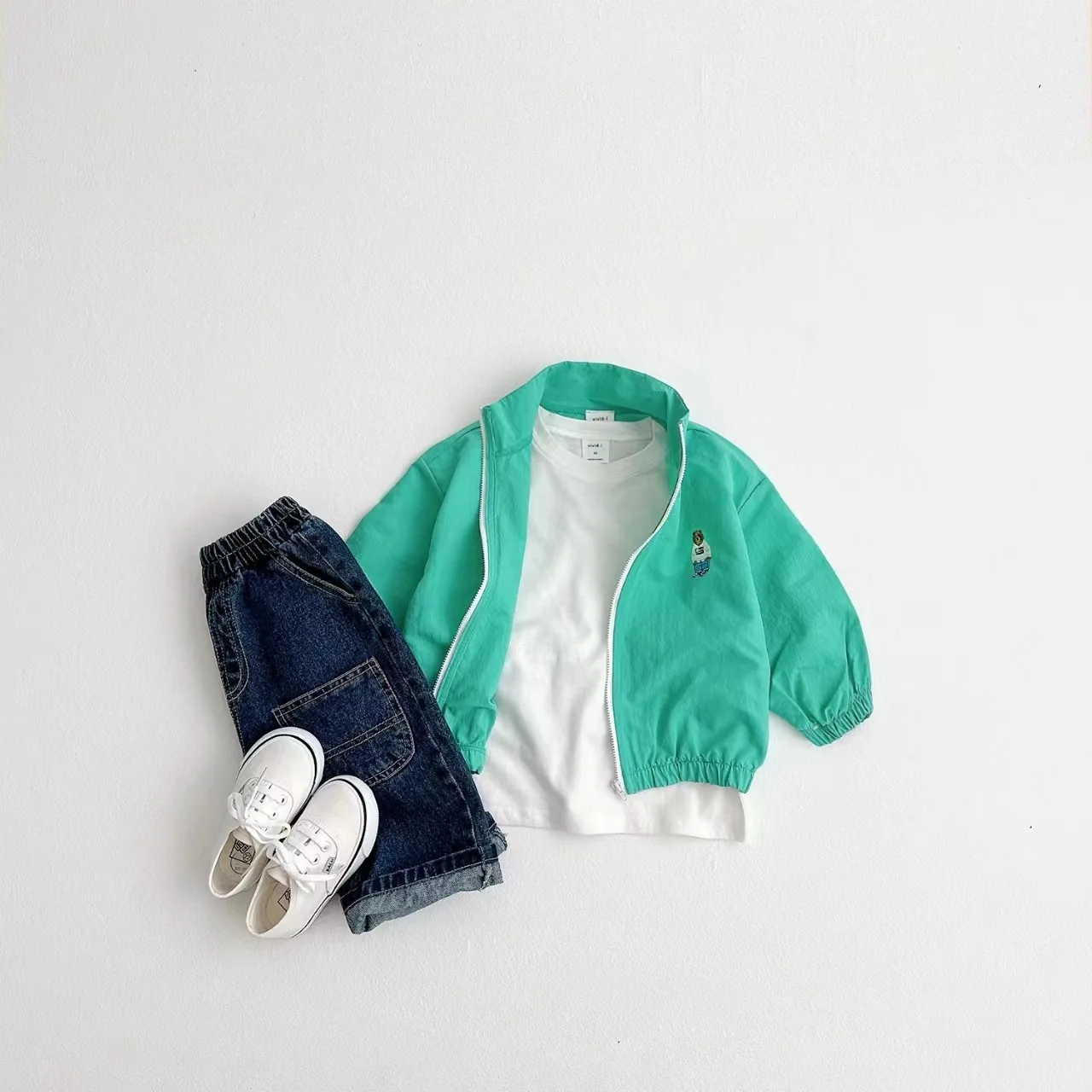 Jaket pelindung matahari tipis kartun, jaket pelindung matahari tipis untuk bayi perempuan musim semi dan panas, jaket serbaguna ritsleting untuk anak laki-laki dan perempuan