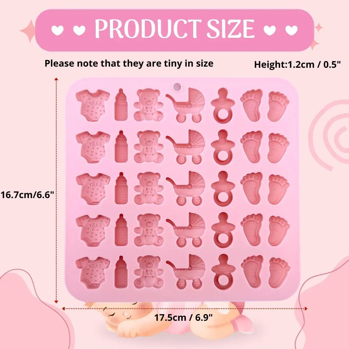 موضوع استحمام الطفل سيليكون قوالب الشوكولاته آثار أقدام مصاصة عربة الدب ثلاثية الأبعاد قوالب حلوى الشوكولاته أدوات تزيين الكعكة #4