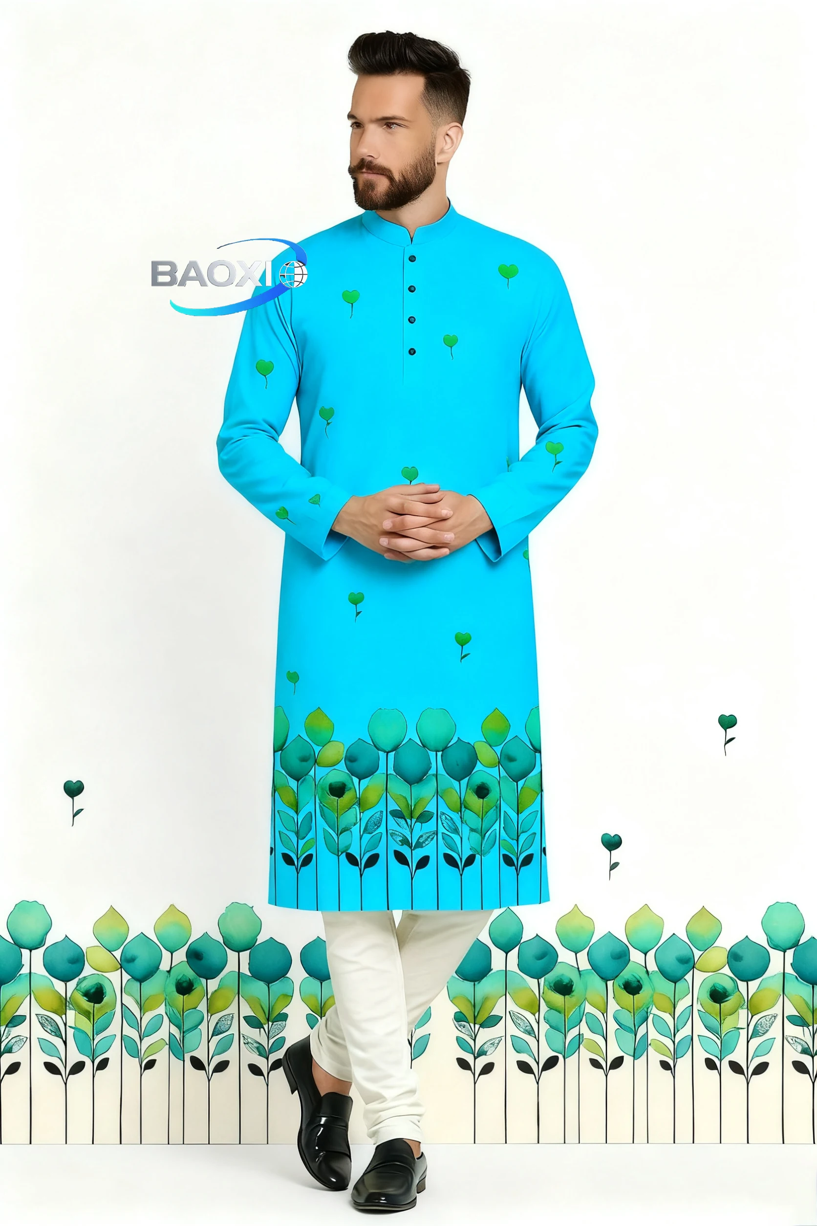 Men's printed kurta vardha with various patterns will be fashionable, comfortable, and fitted.