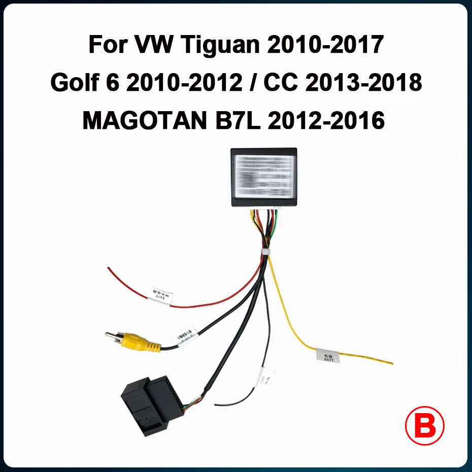 Adattatore per scatola di decodifica convertitore da RGB a RCA/AV Canbus per telecamera retromarcia originale OEM Volkswagen telecamera per