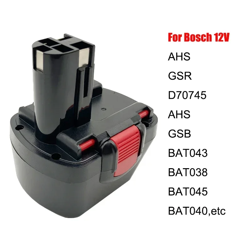 12V NI-MH Power Tool Battery  for Bosch AHS GSB GSR 12V E-2 BAT043 BAT045 BAT046 Electric drill, screwdriver,