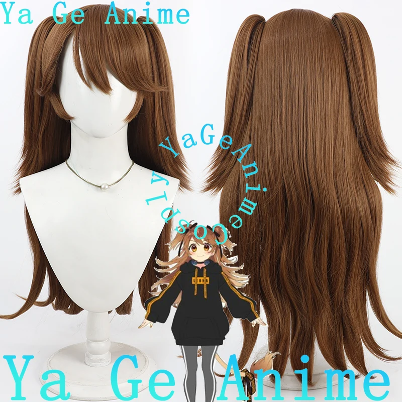 

Парик для косплея на складе, быстрая доставка, виртуальный VTuber Shishigami Leona, парик для косплея, хвост, аниме, комикс, реальность, шоу, синтетический парик