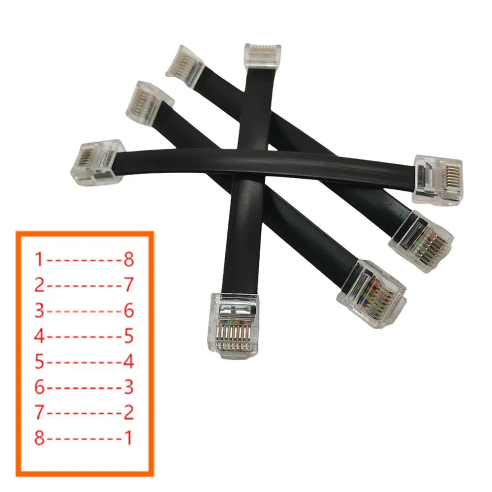 1-8 Reverse Network Cable Line Ultra short Cat5E RJ45 Patch Cable Ethernet Internet Lan Cord