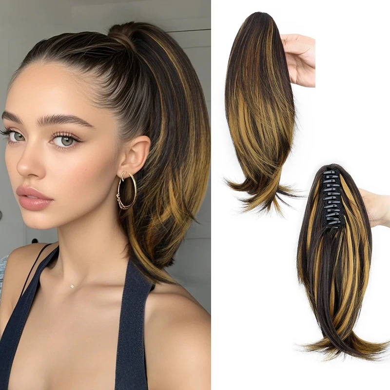 Synthetic Short Ponytail Natural Claw in Ponytail for Women Hair Buckle  Extension Heat Resistant Matural Hair Ponytail