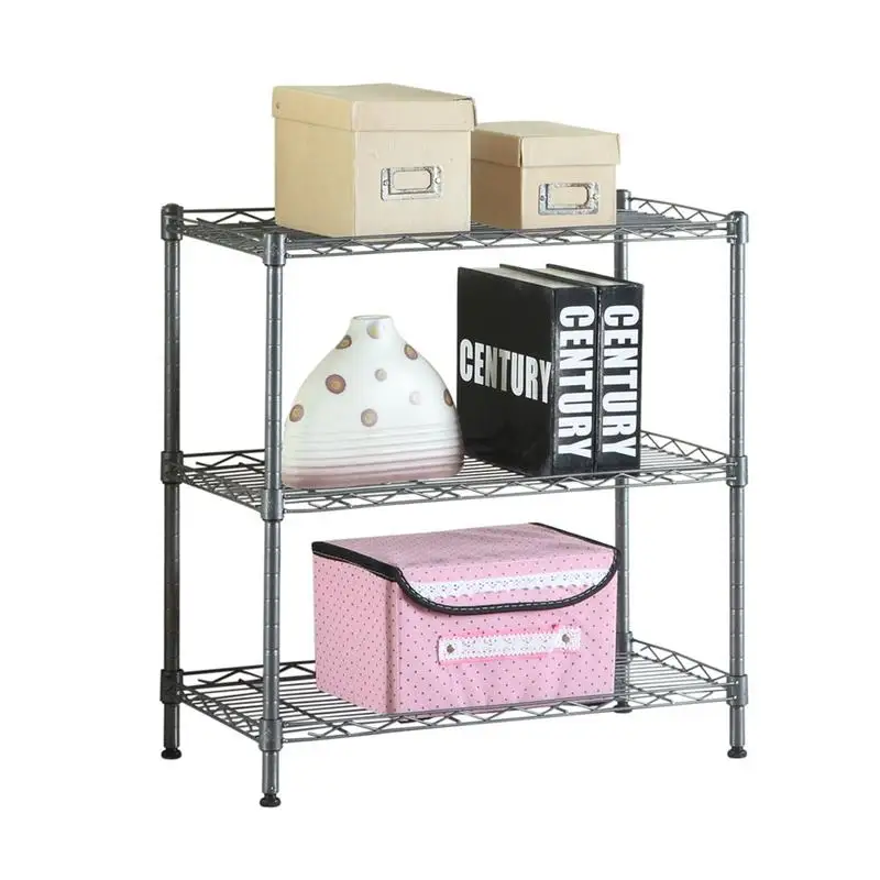 

Three-tier Household Kitchen Storage Rack, Microwave Oven Storage Rack, Black