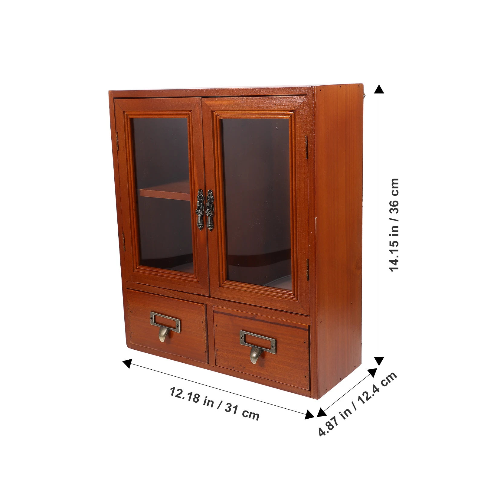 Wooden Bedside Storage Cabinet Wall Display Cabinet ornament Vintage Cupboard Furniture Showcase Landscaping multiuse home Decor