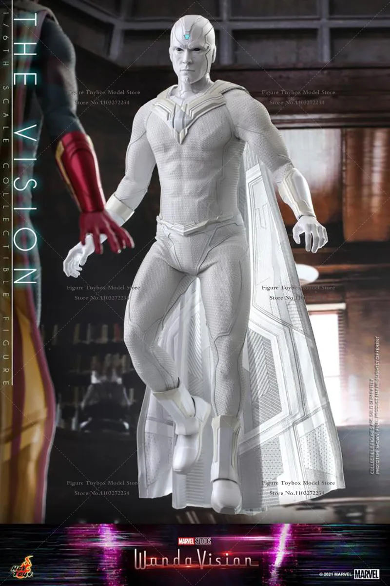 In Stock Hot Toys HT TMS054 1/6 Scale White Wanda Vision Man Action Figure Marvel Movie Role Simulation 12