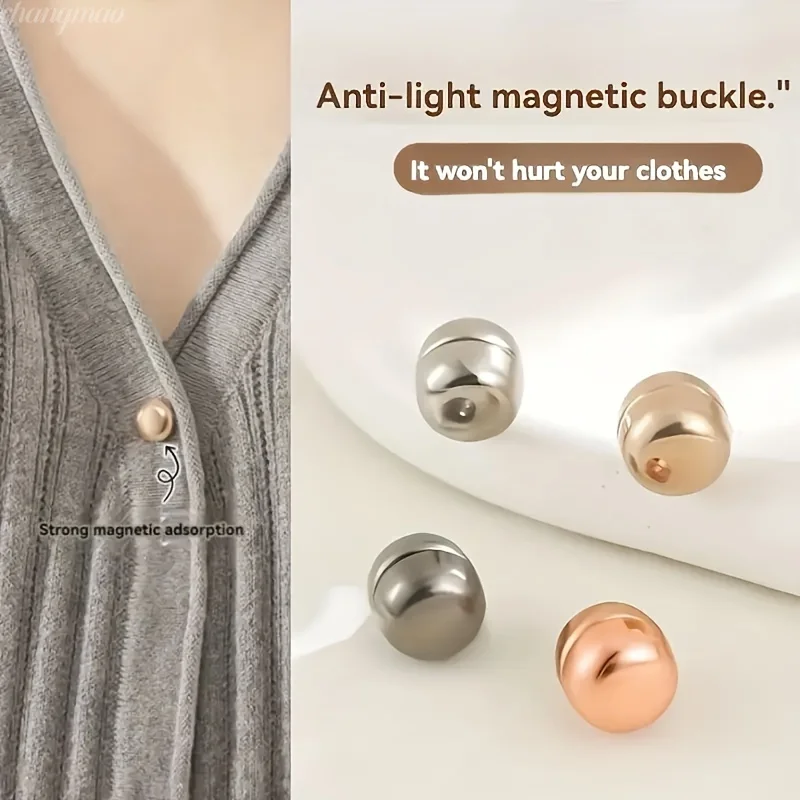 2/4 Pieces of Fashionable Shirts and Pants Magnetic Clips, Compact Detachable Magnetic Fasteners Suitable for Shirts, Collars