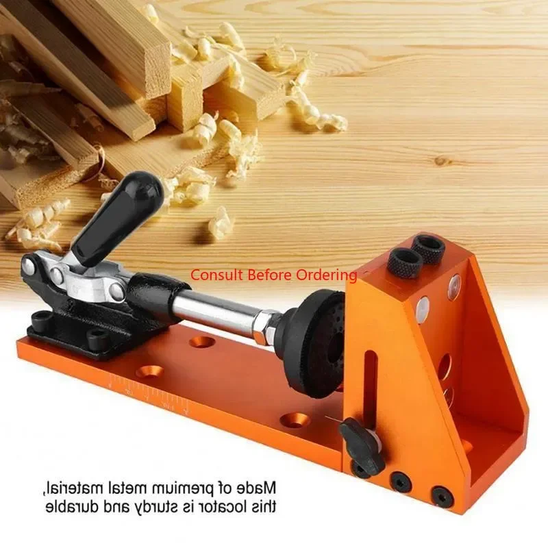 Metal Drill Bit Adapter Set Carpenter Kit System Inclined Pocket Hole Drill Bit Clamp Base Woodworking To