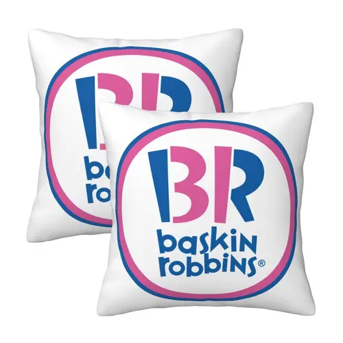 Baskin Robbins 패션 베개 커버, 장식 베개 커버, 부드럽고 아늑한, 2 개 