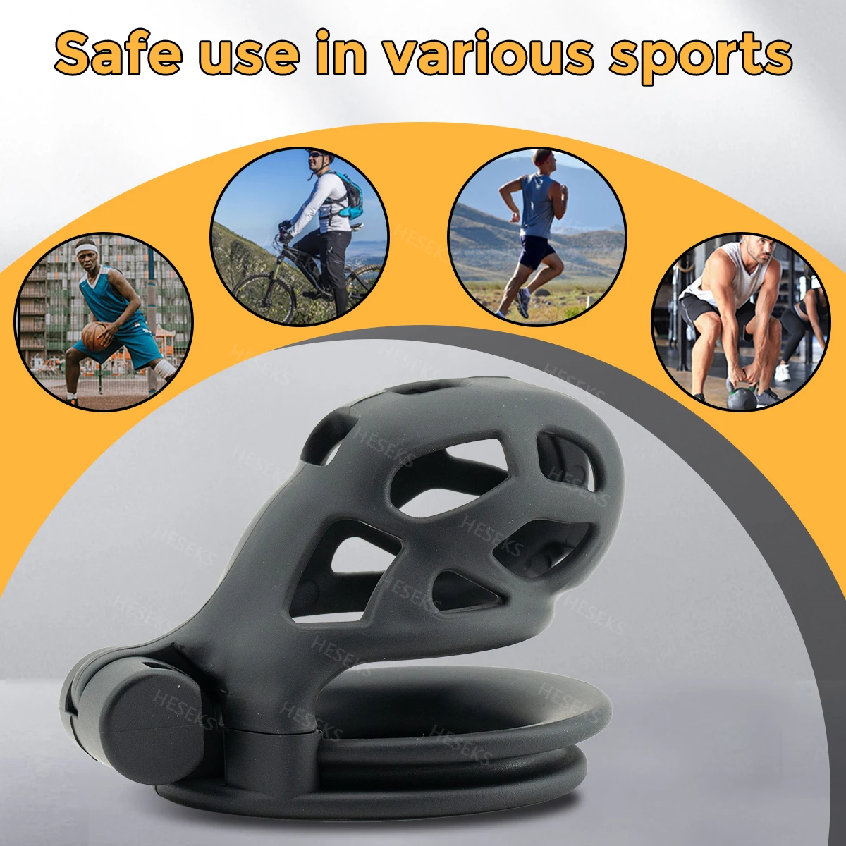 HESEKS ذكر العفة قفص الجنس لعب سيسي Femboy المبتدئين شقة العفة قفص حزام قفص القضيب رجل قفل حلقات القضيب الرجال السلع الكبار #4