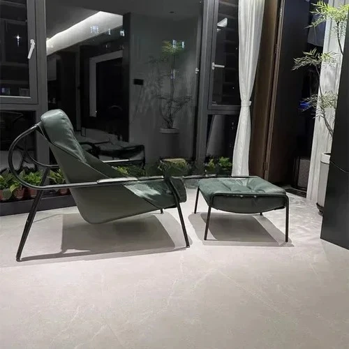 Designer-Einzelsofasessel, leichter, luxuriöser, lässiger Lederstuhl