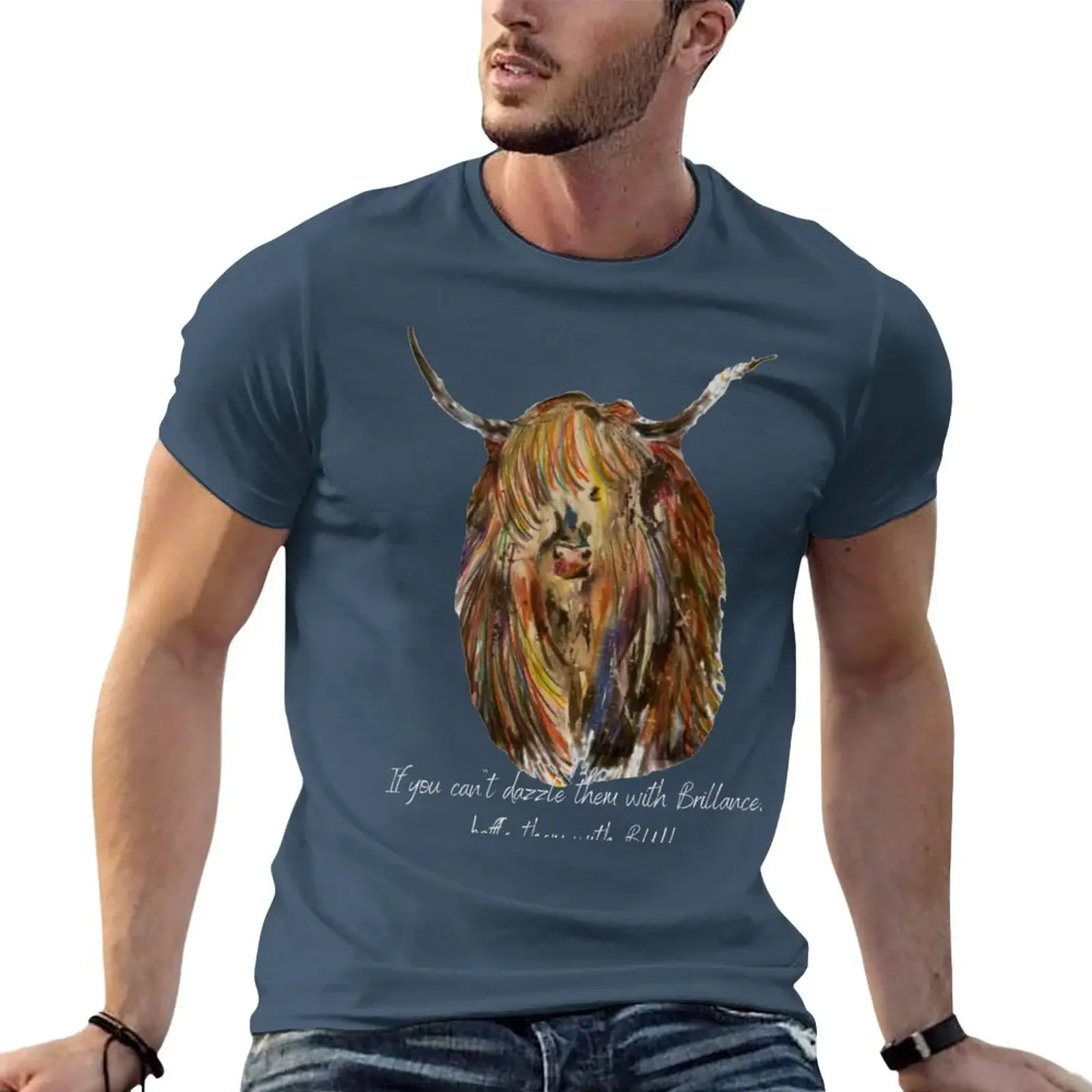 New Bull -If you dont dazzle them with brillance, Baffle them with BULL.... T-Shirt vintage t shirts oversized t shirts for men