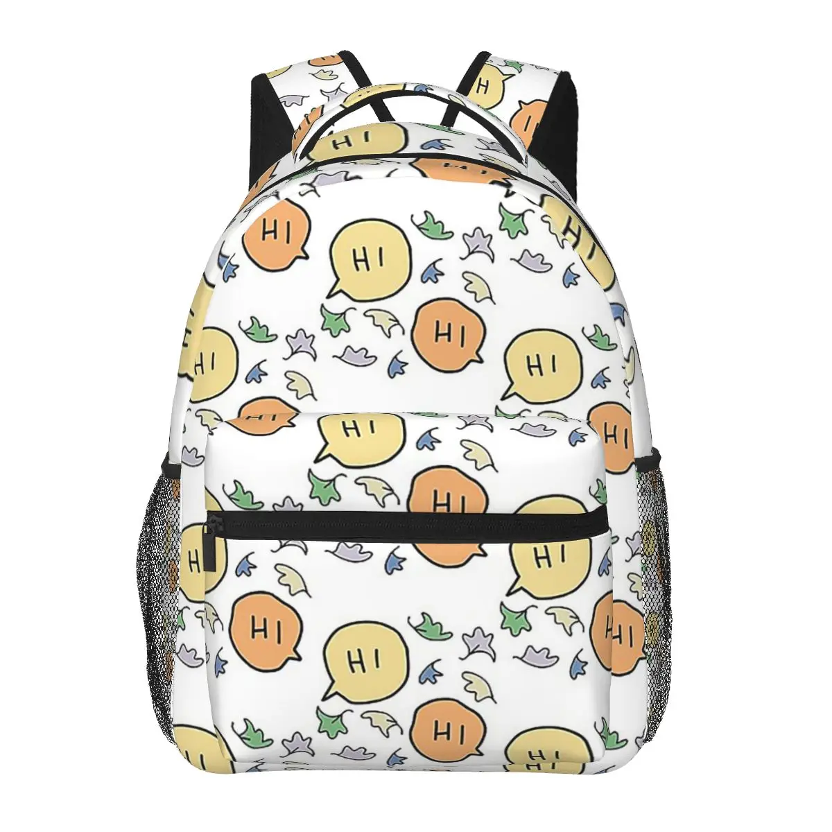 Heartstopper Hi With Leaves Backpacks Boys Girls Bookbag Students School Bag Cartoon Travel Rucksack Shoulder Bag Large Capacity