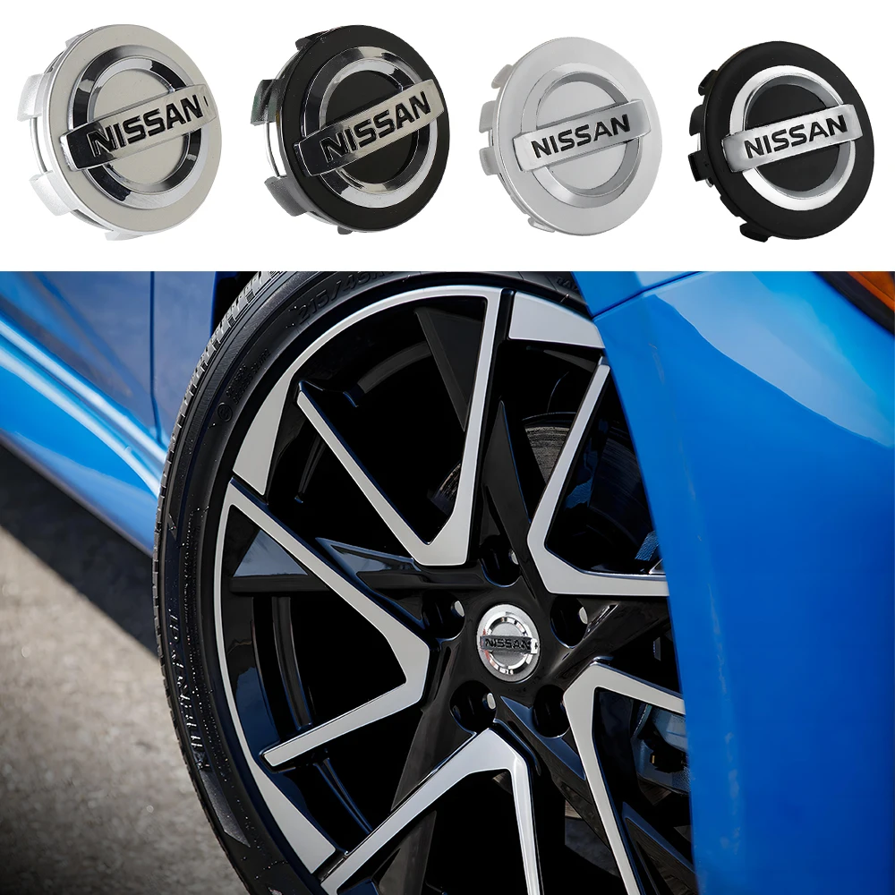 54/60mm 4PCS Car Wheel Hub Caps Emblem Badge Stickers Decoration For Nissan Nismo GTR Versa Almera X-Trail Xterra Qashqai Note