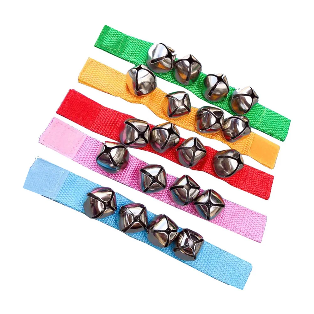 10Pcs Baby Wrist Bells Rattle Bracelets Durable Colorful Kids Dance Performance Decorations Party Gear Rattle Bracelet for Kid