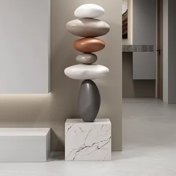 Home Decor  Luxury Stones Fortune Turns Statue Living room Ornament Floor Sofas Decorative Art Nordic Housewarming Gifts