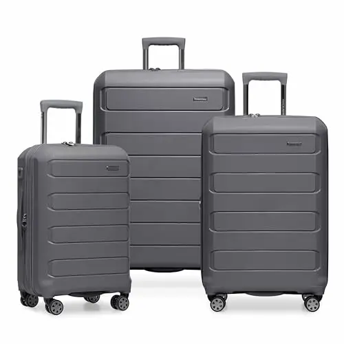 

Набор чемоданов Traveler's Choice Pagosa Indestructible Hardshell Expandable Spinner, серый, 3 предмета (22/26/30 дюймов)