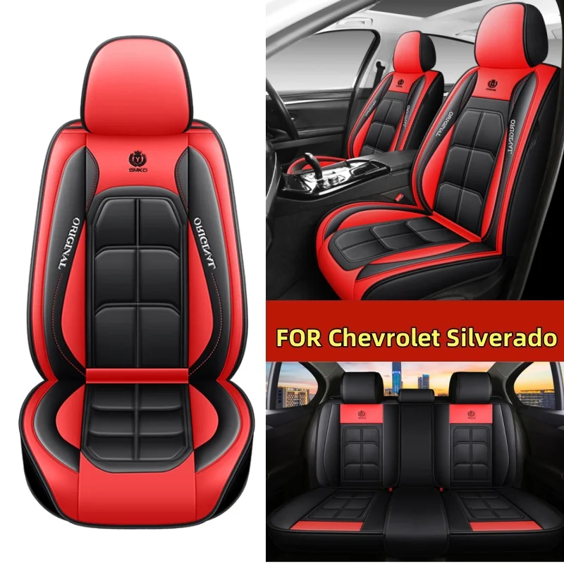 

Car seat cover waterproof PU leather soft comfortable high-end full-wrapped muscle seat cover FOR Chevrolet Silverado