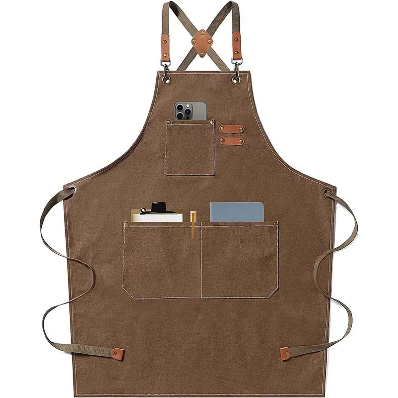 

Холщовый фартук из хлопка, подходящий для домашнего использования, чая с молоком, кофейни, кухни, садоводства, джинсовая окружность талии