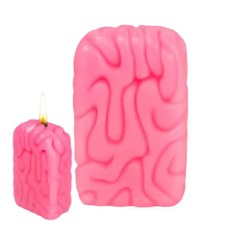 Brain Candle Halloween 3D Brain Scented Candle For Home Decoration Mold Candle Fondant Long Lasting Natural Scented Candle