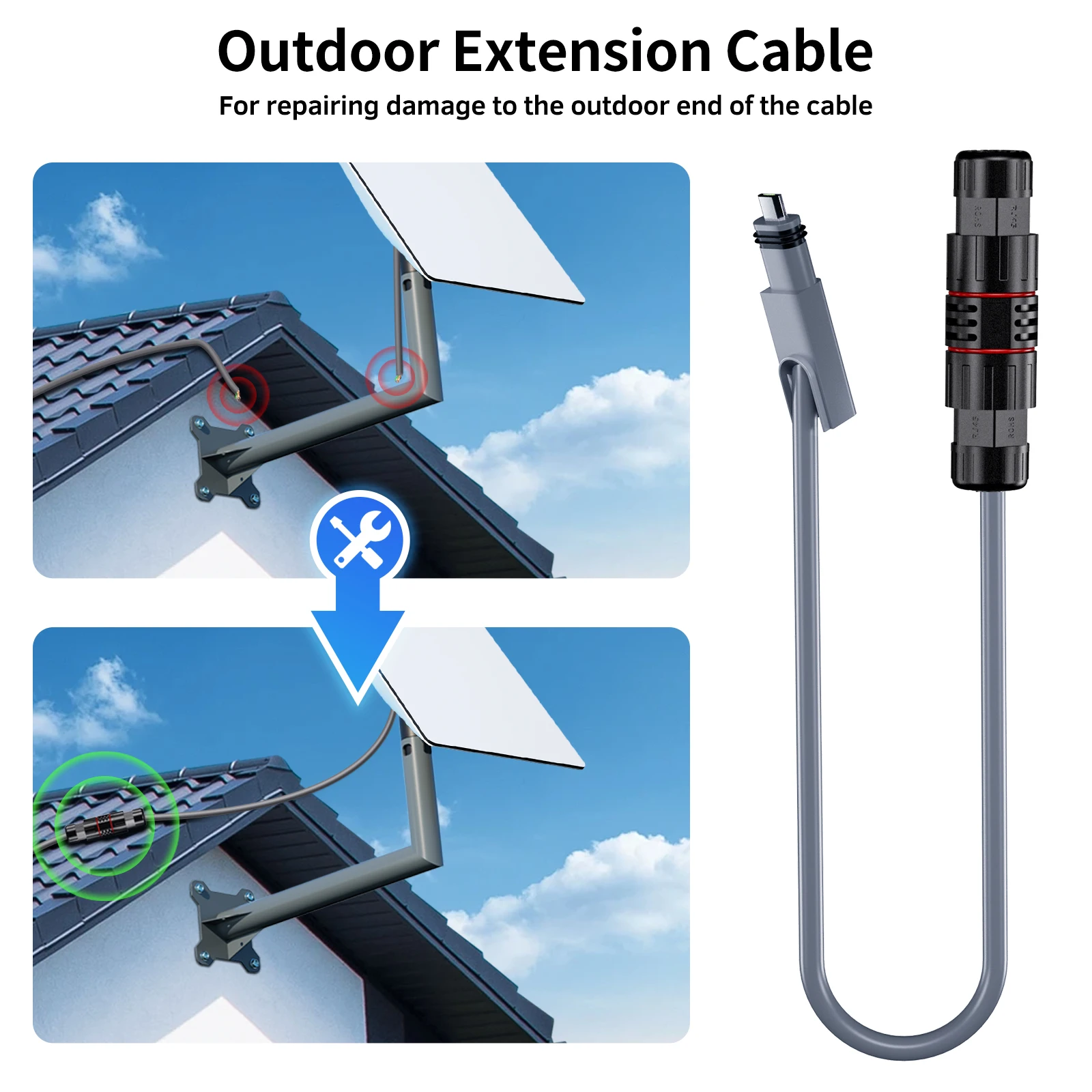 For Starlink Gen2/V2 Ethernet Cable Adapter For Starlink SPX Plug To RJ45 Cable Connector Category 6 Fiber Optic Cable Connector