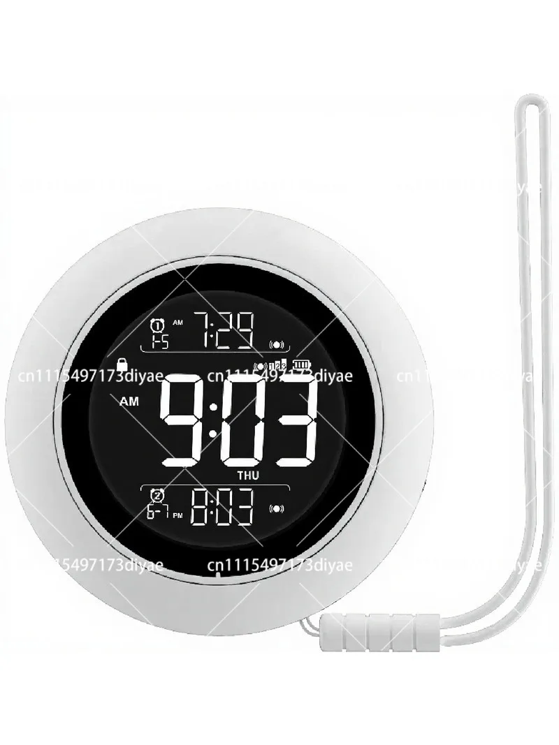 Large Display LCD Table Clock Modern Electronic Design Three Level Vibration Alarm Clock