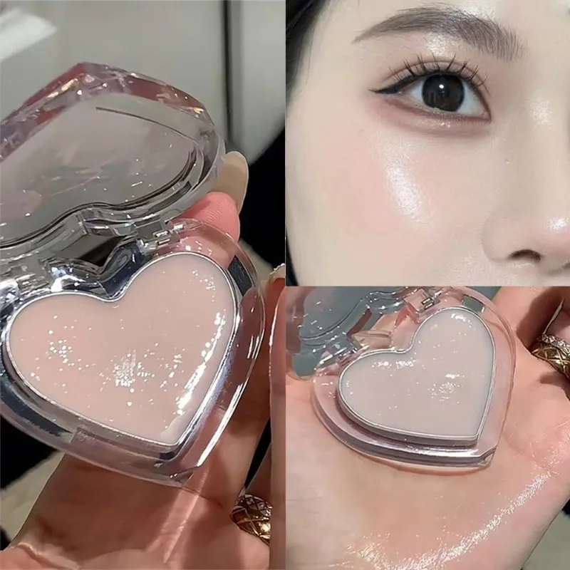 Highlighter Cream for Face Brightening and Contouring Blusher Highlighter Stick for Natural Watery Skin Lip Jelly Plate Cosmetic