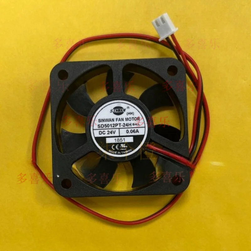 EE for  SINWAN SD5012PT-24H 5010 DC24V 0.06A 5CM 2-Wire Inverter Ball Cooling Fan