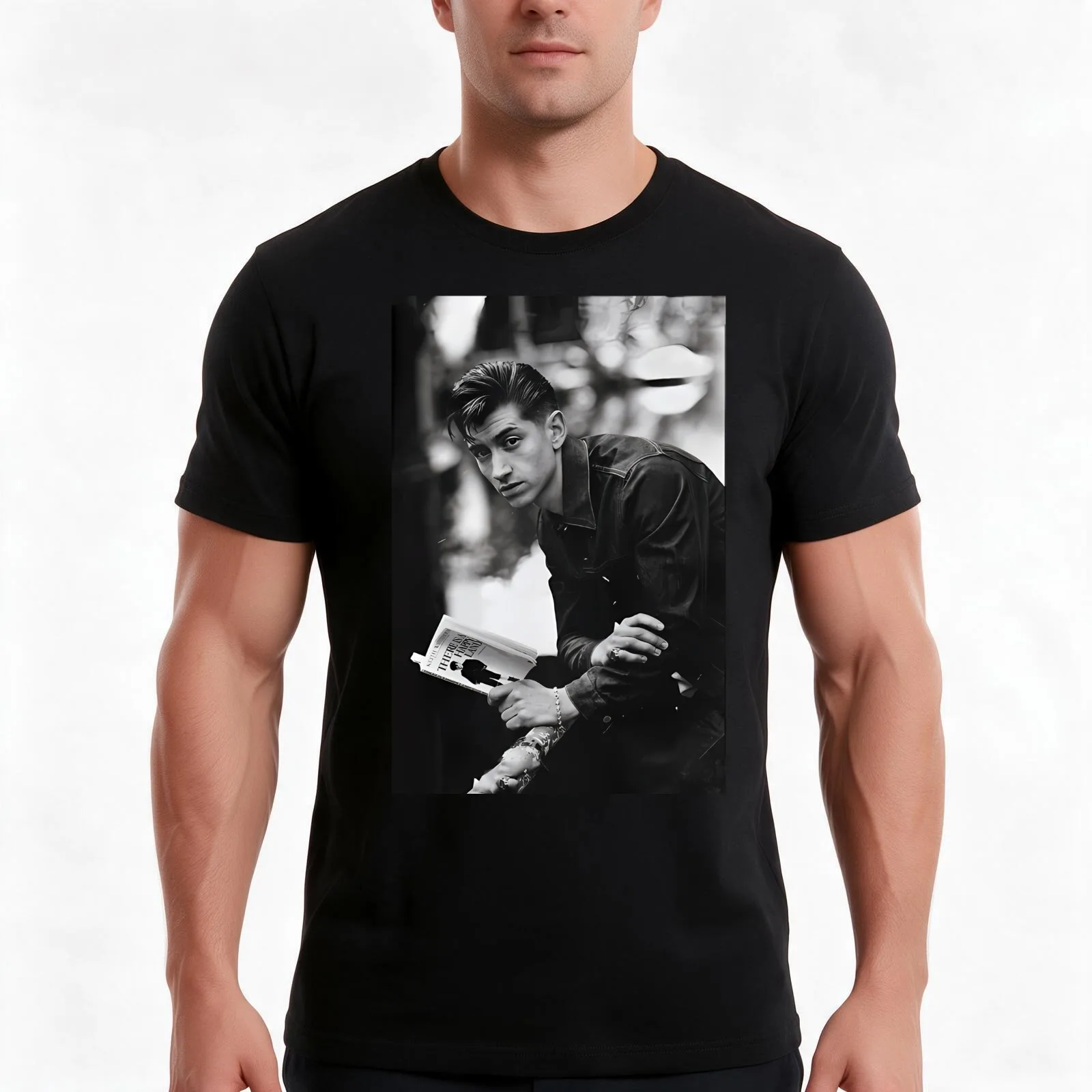 Alex Turner T-Shirt Summer Casual Cotton Tee Oversized Streetwear Tops Vintage Graphic Print Loose Fit Short Sleeve