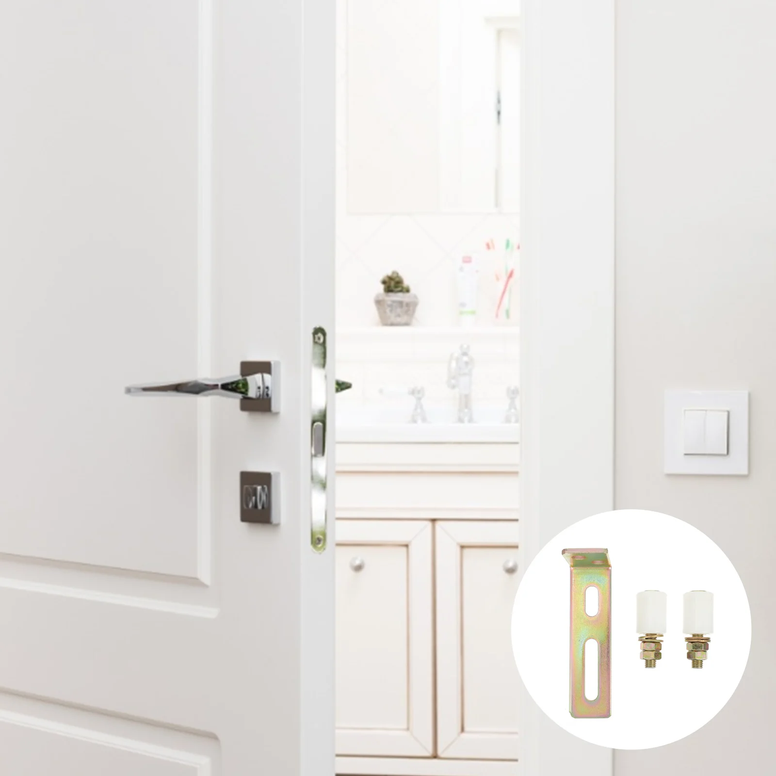 المزدوج النايلون دليل بكرات انزلاق بوابة السياج L آخر قوس ارتداء مقاومة عالية الكثافة المقاومة للتآكل سهلة التركيب حديقة ساحة #5