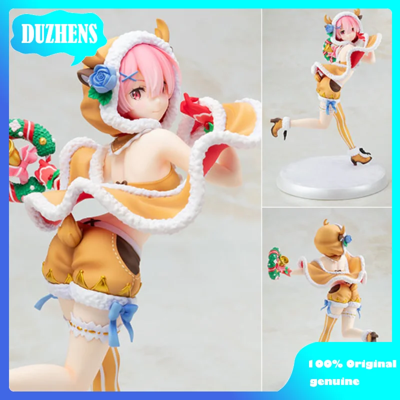 

100% Original:Re:Zero RAM Reindeer Christmas Maid 23cm PVC Action Figure Anime Figure Model Toys Figure Collection Doll Gift