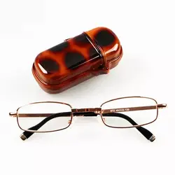 Care Reading Magnifying Metal Frame With Glasses Box Foldable Reading Glasses Folding Hyperopia Eyewear Presbyopia Eyeglasses