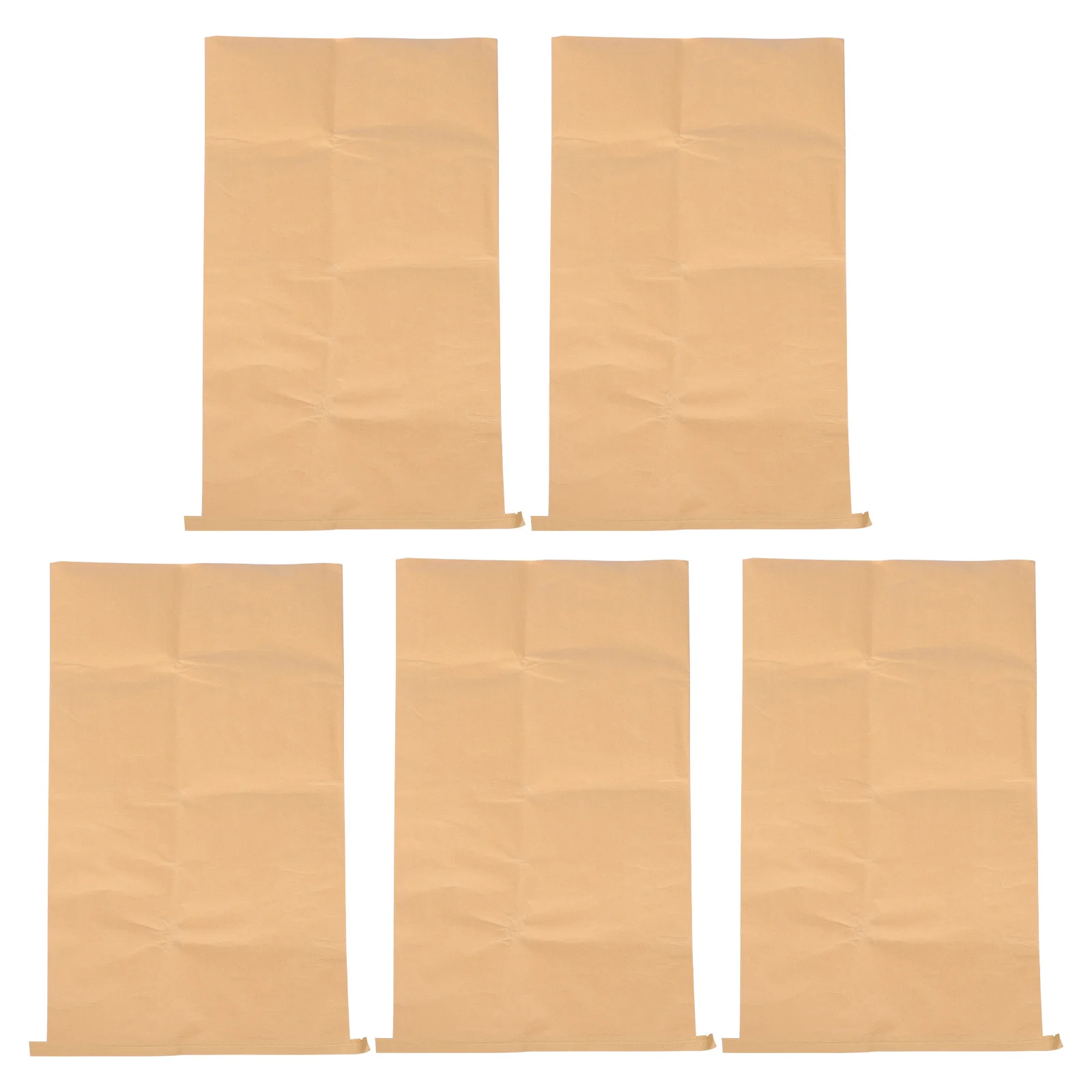 5pcs Waterproof Paper Bags Grass Organizer Heavy Duty Garden Waste Containers For Leaves Grass Soil Storage Trash Bag