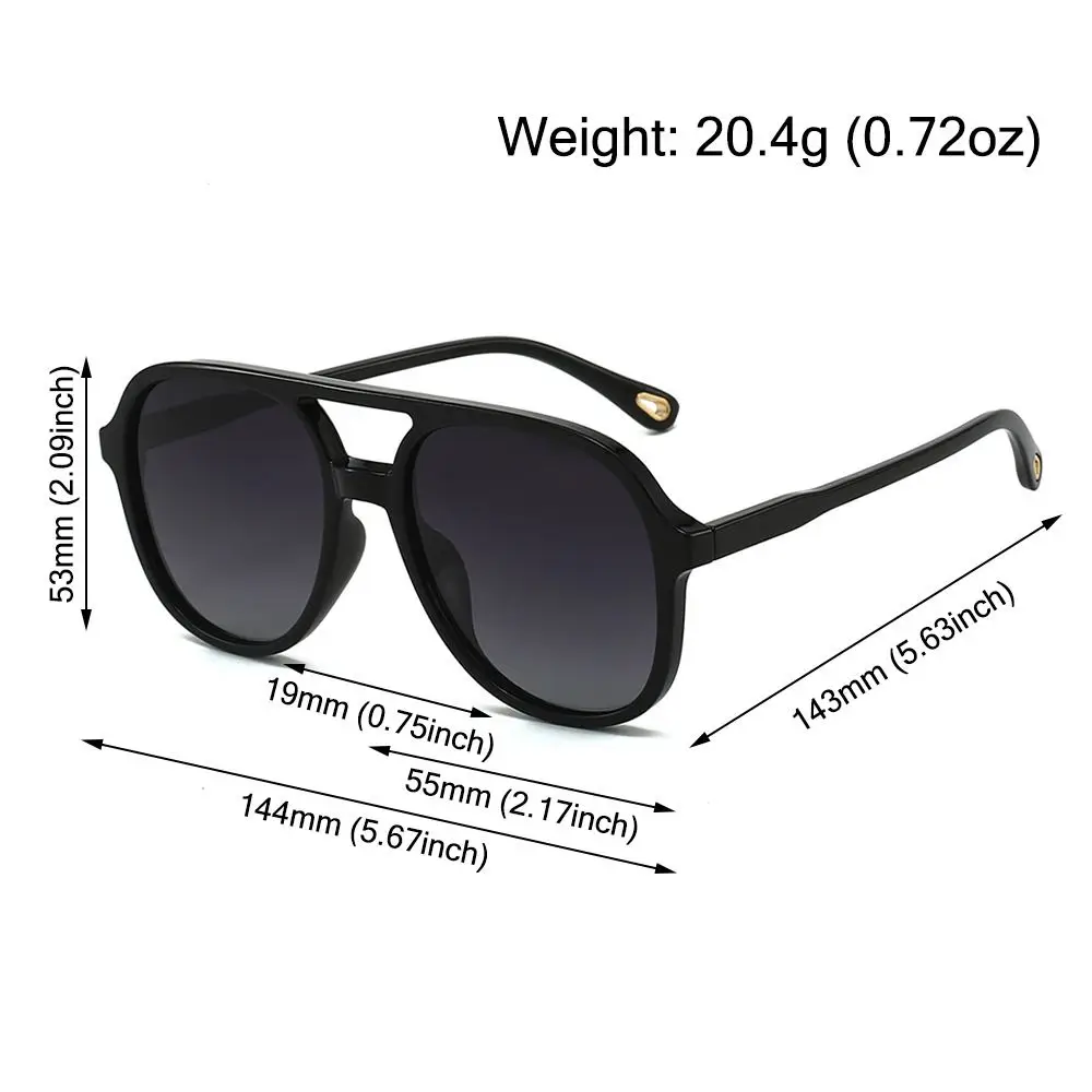 70s Polarized Pilot Sunglasses Popular Two-Tone TAC Eyewear UV400 Double Bridge Sun Glasses for Women & Men