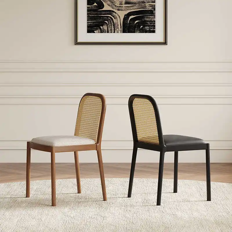 الروطان الطعام كرسي المنزل كرسي خلفي بسيط الروطان مكتب مطعم الشمال براون عارضة #2