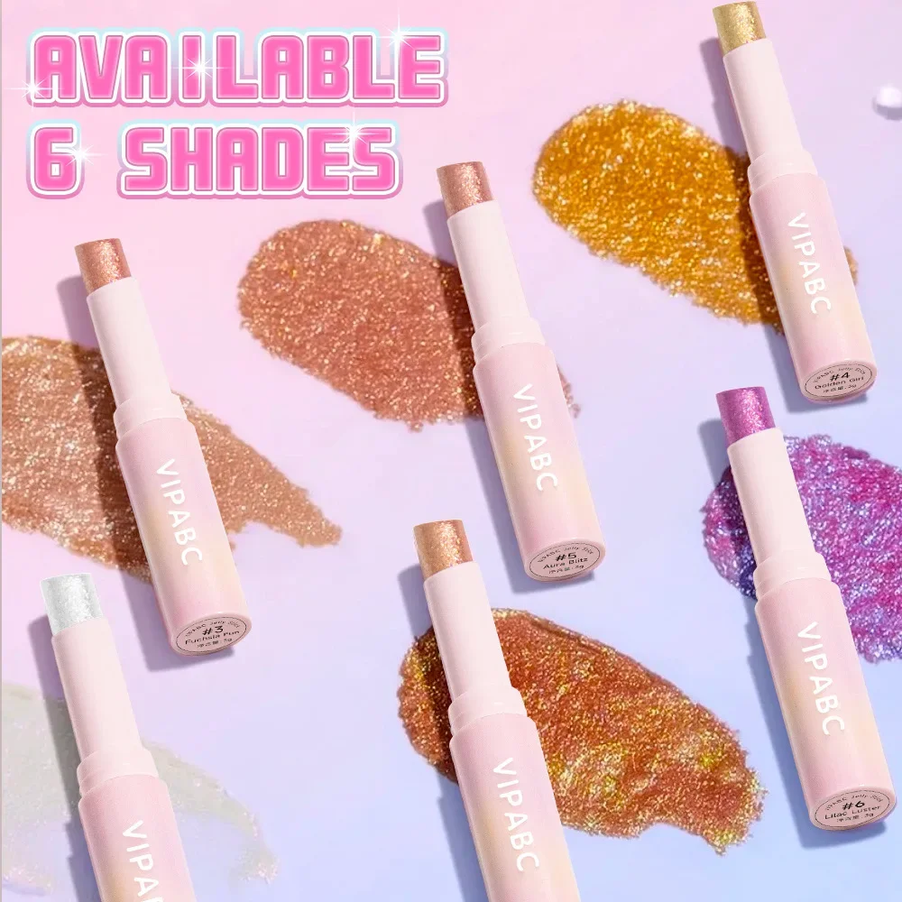 VIPABC Crystal Jelly Eyeshadow Highlight Stick Super Shiny Multicolor Super Shiny Multicolor Highlight Eyeshadow Stick colors:03