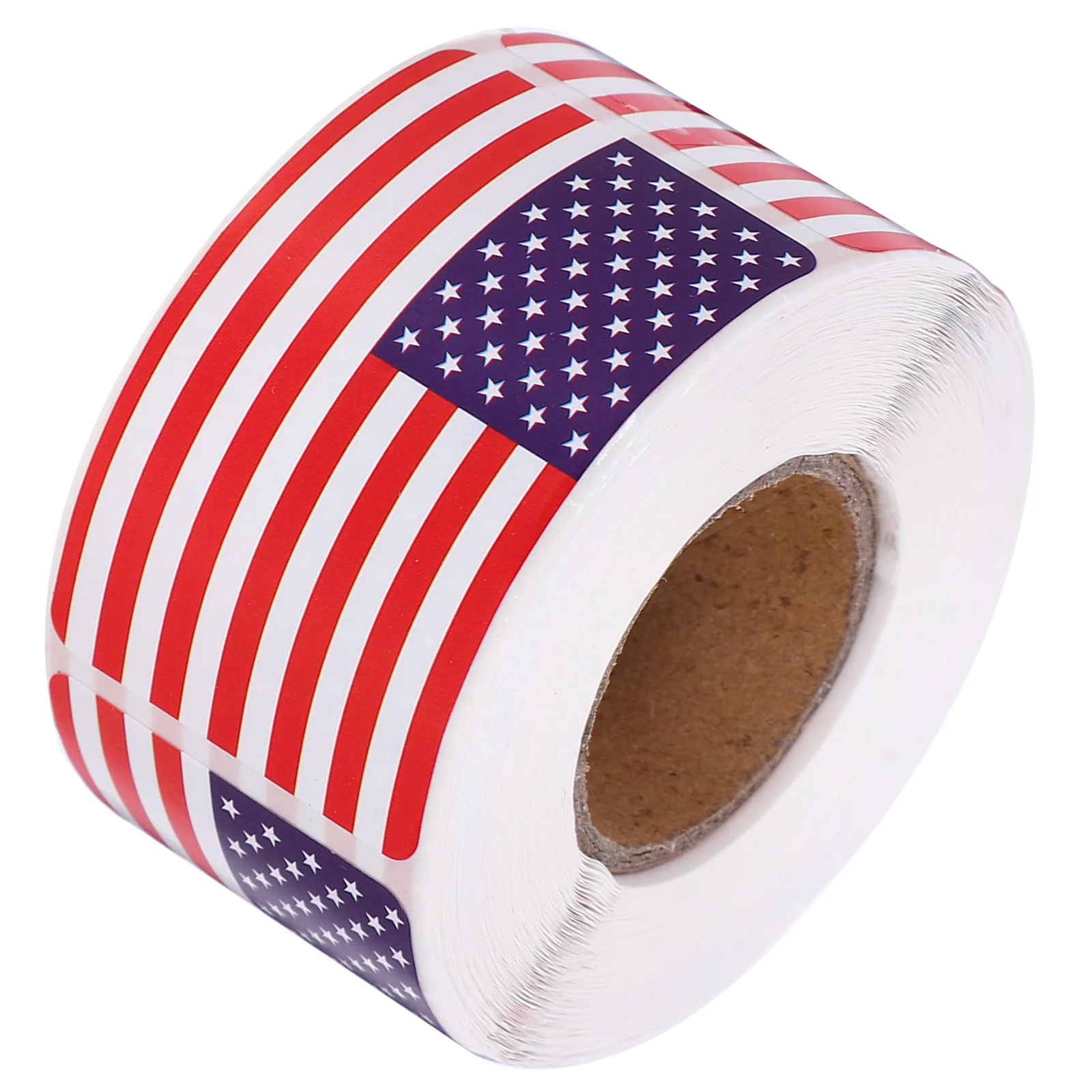 1 Roll American Flag Stickers Paper Material Diy Planner Scrapbook Laptop Water Bottle Suitcase Sticker Decals Adhesive Flag