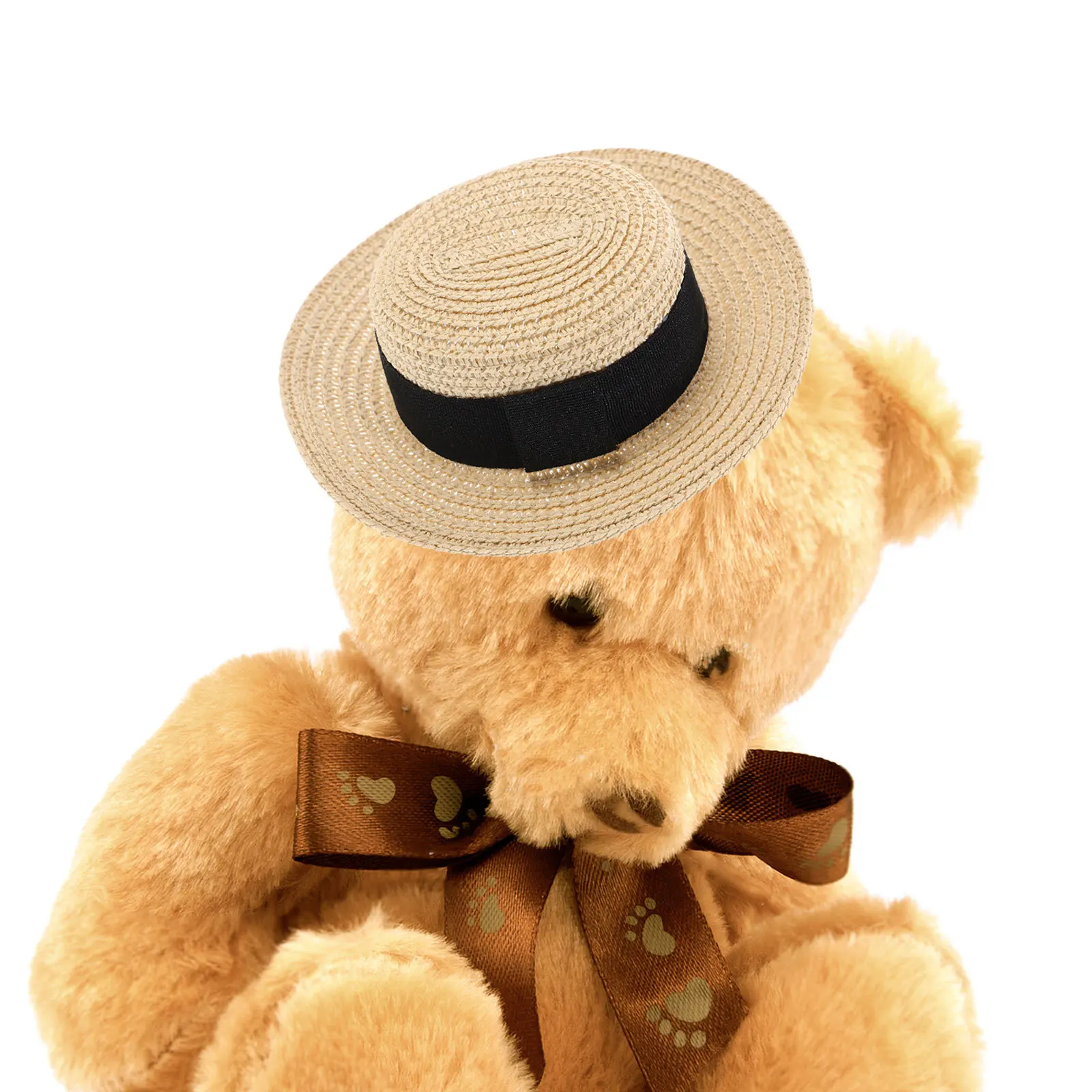 قبعة عشبية صغيرة لغطاء القش المنسوج يدويًا ملحقات ديكور الملابس مناسبة لتزيين الحفلات اليدوية