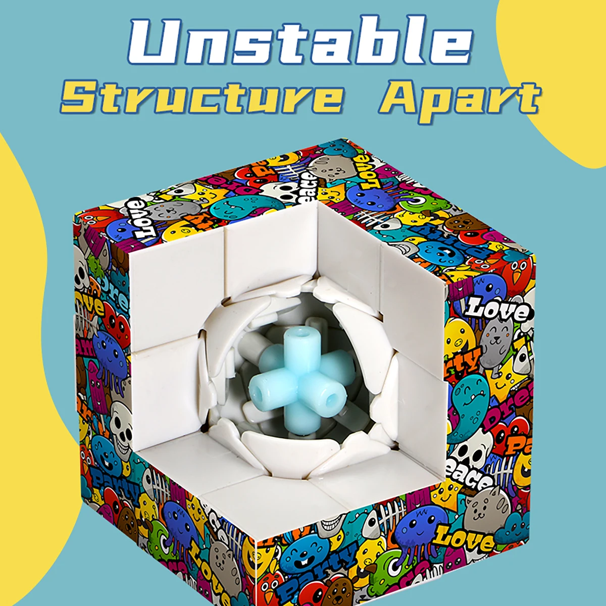 Magic Cube 3x3x3 3D UV พิมพ์ Skull Graffiti ปริศนาบรรเทาความเครียดมืออาชีพ Smooth Speed เกมของเล่นเด็กของขวัญ