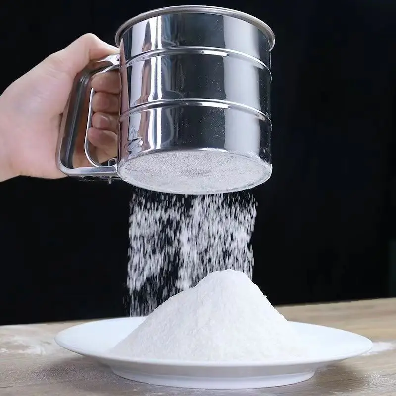 

Сито для муки из нержавеющей стали, бытовое сито для выпечки, фильтр для муки, ручное полуавтоматическое сито, ручное порошковое сито