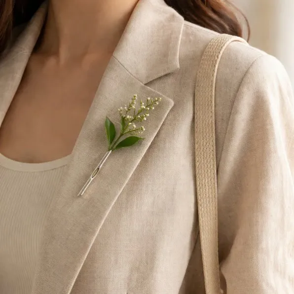 

Wearable Flower Bouquet Brooch Free DIY Floral Lapel Pin European American Fashion Creative Removable Flower Badge Jewelry