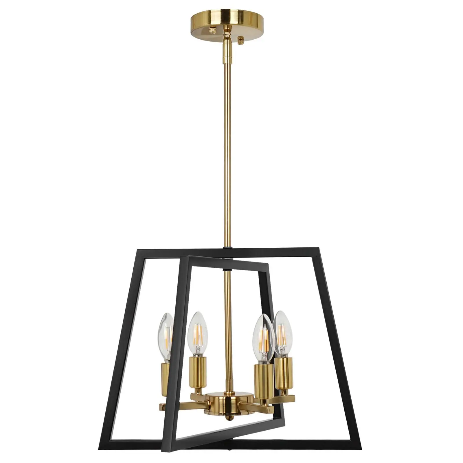 American Retro 4-Piece Black Gold Led Lights For Home Decoration Living Room Bedroom Corridor Atmosphere Restaurant Bar Lighting