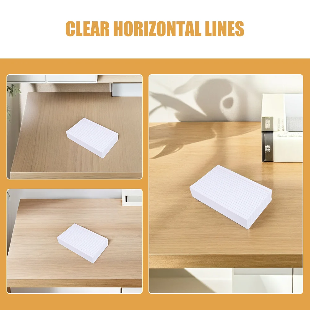 200 قطعة مؤشر حكم سطح الكتابة السلس خطوط أفقية واضحة المحمولة دراسة البطاقات التعليمية للملاحظات امتحان الإعدادية بطاقات فلاش فارغة #4