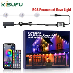 New Smart RGB Eaves LED Lights Permanent Outdoor Waterproof String Lights for Christmas New Year Roof Wedding Lighting 60/30M