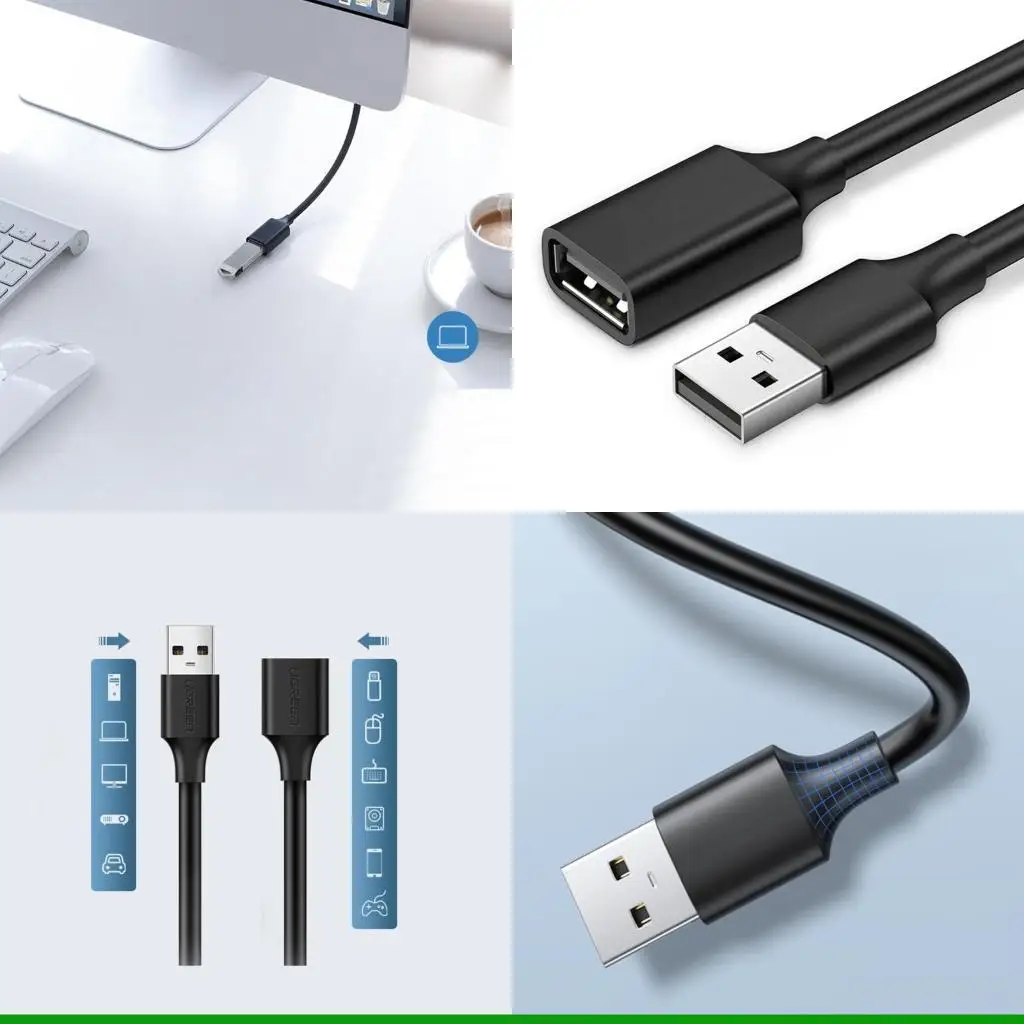 

U55C USB 2.0 Cable USB Extension Cable Male to Female Data Cable USB 2.0 Extender